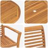 vidaXL Garten Essgruppe 5 pcs Braun Massivholz Teak