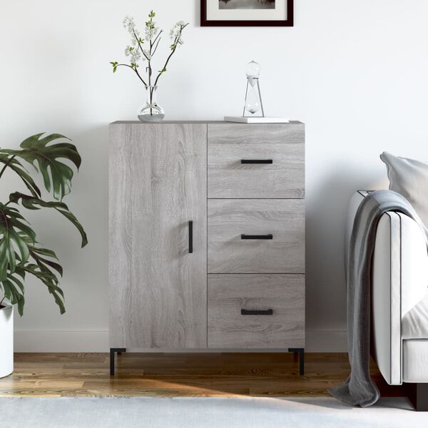 vidaXL Sideboard Grau Sonoma 69,5x34x90 cm Holzwerkstoff