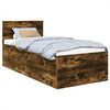 vidaXL Bettrahmen Ger&auml;ucherte Eiche 75 x 190 cm Holzwerkstoff