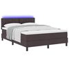 vidaXL Boxspringbett mit Matratze Dunkelbraun 160 x 200 cm Stoff