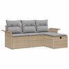 vidaXL Gartensofa-set 4 stk. Poly Rattan