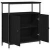 vidaXL Sideboard Schwarz Eichen-Optik 70 x 30 x 80 cm Holzwerkstoff
