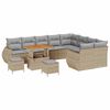 vidaXL Gartensofa-set 12 stk. Beige Poly-Rattan