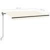 vidaXL Automatische Markise mit LED & Windsensor 450x300 cm Creme