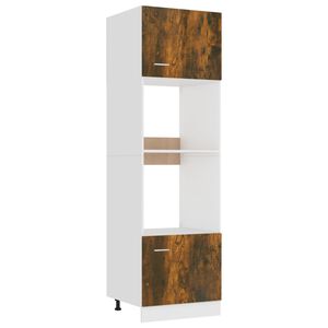 vidaXL Mikrowellenumbauschrank Lyon R&auml;uchereiche 60x57x207 cm Holzwerkstoff