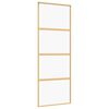vidaXL Schiebet&uuml;r Golden 76x205 cm ESG-Klarglas und Aluminium