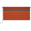 vidaXL Markise Manuell Einziehbar mit Rollo 3x2,5 m Orange & Braun