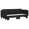 vidaXL Tagesbett Ausziehbar Schwarz 80x200 cm Samt