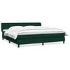 vidaXL Boxspringbett mit Matratzen Dunkelgr&uuml;n 180x220 cm Samt