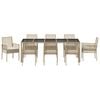 vidaXL Garten Essgruppe 9 pcs Beige Poly-Rattan