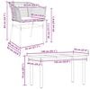 vidaXL 5-tlg. Garten-Essgruppe mit Kissen Schwarz Poly Rattan Glas