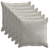 vidaXL Kissenbezug 6 pcs HOUTEN Hellgrau 70 x 70 cm Chenille-Stoff