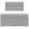 vidaXL Boxspringbett mit Matratze Hellgrau 140x200 cm Stoff