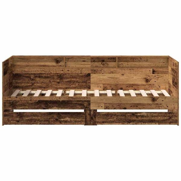 vidaXL Tagesbett mit Kopfteil Altholz 75 x 190 cm Holzwerkstoff