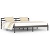 vidaXL Massivholzbett Kiefer 200x200 cm Grau