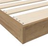 vidaXL Bodenbettrahmen Artisan-Eiche 80 x 200 cm Holzwerkstoff