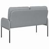 vidaXL Sofas mit Kissen 110cm Hellgrau Sperrholz