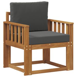 vidaXL Outdoor-Sofa Massives Akazienholz und Polyester Natur
