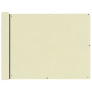 vidaXL Balkonsichtschutz Oxfordgewebe 90x400 cm Creme