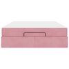 vidaXL Bettgestell mit Matratze mit Matratze 2 pcs Rosa Samt