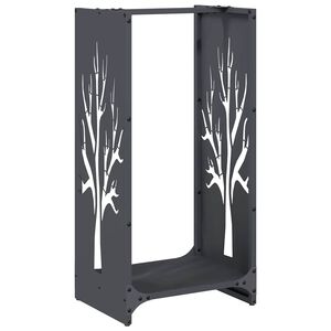 vidaXL Brennholzregal Anthrazit 40x30x80 cm Kaltgewalzter Stahl