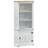 vidaXL Highboard Wei&szlig; 74 x 38 x 170 cm Massives Kiefernholz
