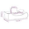 vidaXL Hundebett mit Kissen Dunkelgrau 75x58x18 cm Oxford-Gewebe