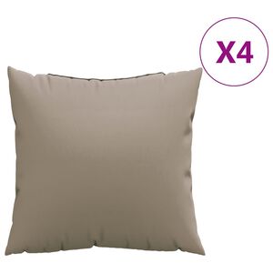 vidaXL Sofakissen 4 Stk. Taupe 40x40 cm Stoff