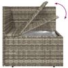 vidaXL 4-tlg. Garten-Lounge-Set mit Kissen Grau Poly Rattan