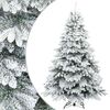 vidaXL K&uuml;nstlicher Scharnier-Weihnachtsbaum schneebedeckt Wei&szlig; 240 cm