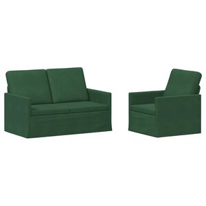 vidaXL Sofa-Set 2 pcs Dschungelgr&uuml;n Cordstoff