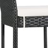 vidaXL 9-tlg. Garten-Bar-Set Poly Rattan und Akazienholz Schwarz