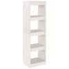 vidaXL B&uuml;cherregal Raumteiler Wei&szlig; 40x30x135,5 cm Massivholz Kiefer