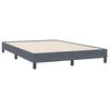 vidaXL Boxspringbett mit Matratze Dunkelgrau 140x220 cm Samt