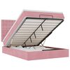 vidaXL Ottoman-Bett mit Matratzen & LEDs Rosa 140x190 cm Samt