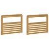 vidaXL Armlehnen Modul 2 pcs Wei&szlig; 79 x 6 x 61 cm Massivholz Akazie