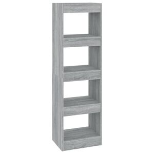vidaXL B&uuml;cherregal/Raumteiler Grau Sonoma 40x30x135 cm