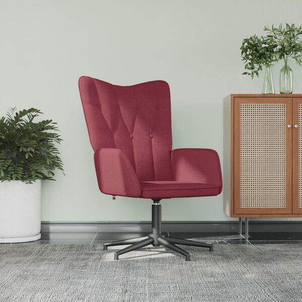 vidaXL Relaxsessel Weinrot Stoff