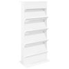 vidaXL Magazinregal Wei&szlig; 70 x 41 x 156 cm Holzwerkstoff