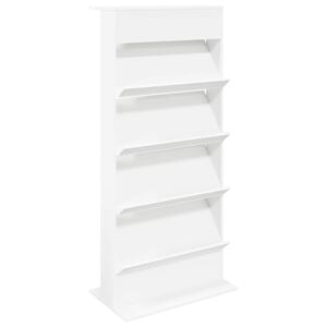 vidaXL Magazinregal Wei&szlig; 70 x 41 x 156 cm Holzwerkstoff