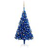 vidaXL K&uuml;nstlicher Weihnachtsbaum Beleuchtung & Kugeln Blau 150 cm
