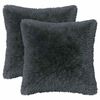 vidaXL Kissenbezug 2 pcs HEERLEN Anthrazit 40 x 40 cm PV Fleece