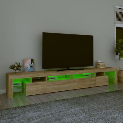 vidaXL TV-Schrank mit LED-Leuchten Sonoma-Eiche 260x36,5x40 cm