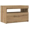 vidaXL TV-Schrank mit LED-Leuchten Artisan-Eiche 60x35x40 cm