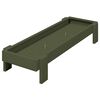 vidaXL H&uuml;hnerf&uuml;tterungsrinne Olive Gr&uuml;n 80 x 28 x 13,5 cm