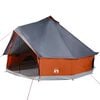 vidaXL Tipi-Familienzelt 12 Personen Grau und Orange Wasserdicht
