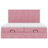 vidaXL Ottoman-Bett mit Matratzen Rosa 160x200 cm Samt