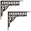 vidaXL Wandregalhalterungen 2 stk. Antikbraun 27,5 x 23 x 4 cm Stahl