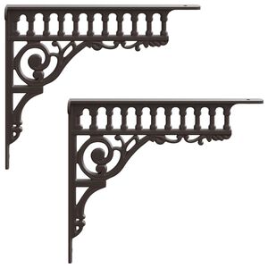 vidaXL Wandregalhalterungen 2 stk. Antikbraun 27,5 x 23 x 4 cm Stahl