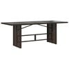 vidaXL Gartentisch mit Glasplatte Braun 190x80x75 cm Poly Rattan